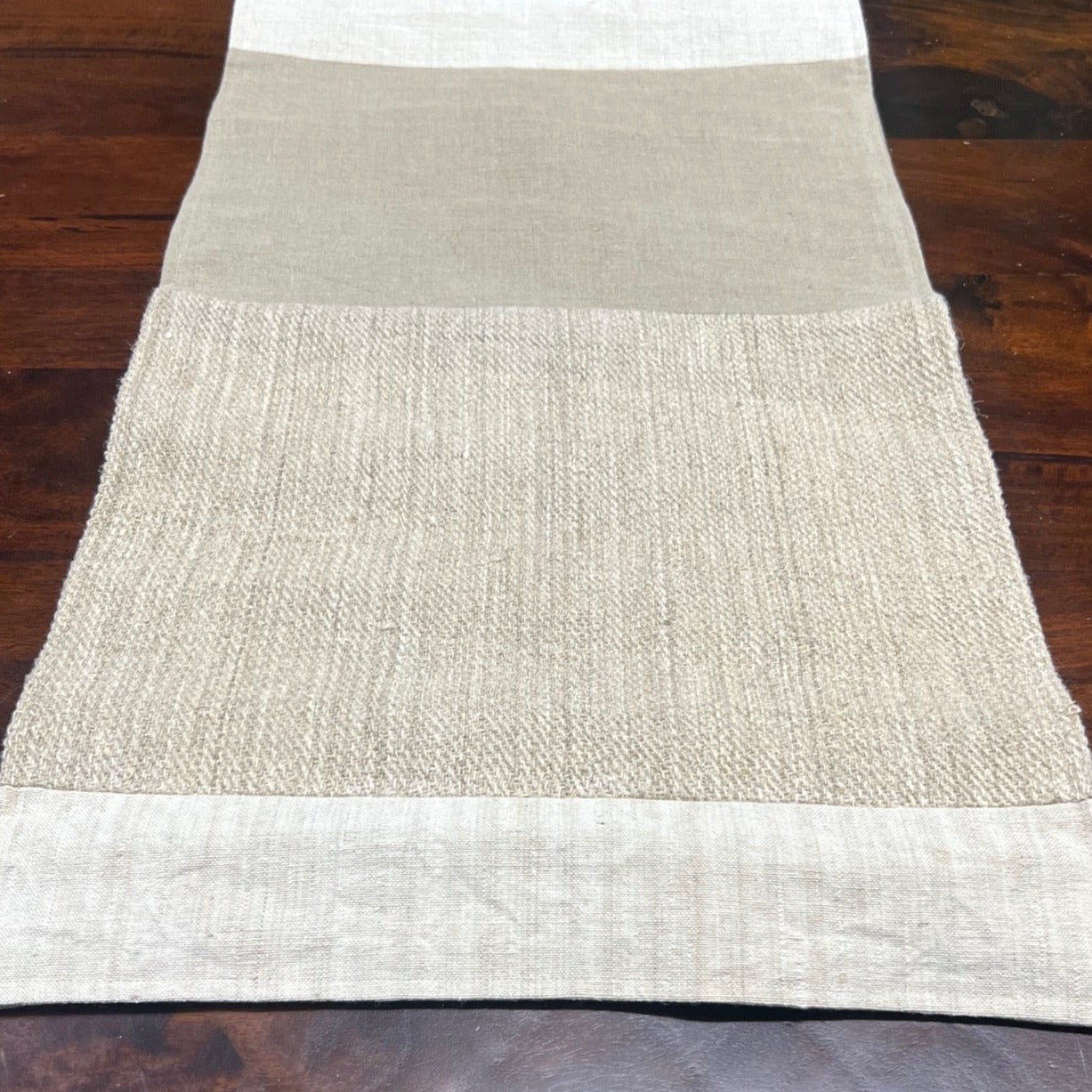 Table Runner with Vintage linen