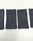 Blue Linen Napkins - set of 4