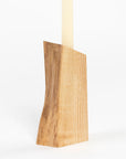 detail of a live edge ash candle holder made by Studio 89
