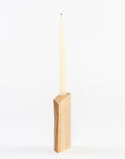 vertical wood candle holder