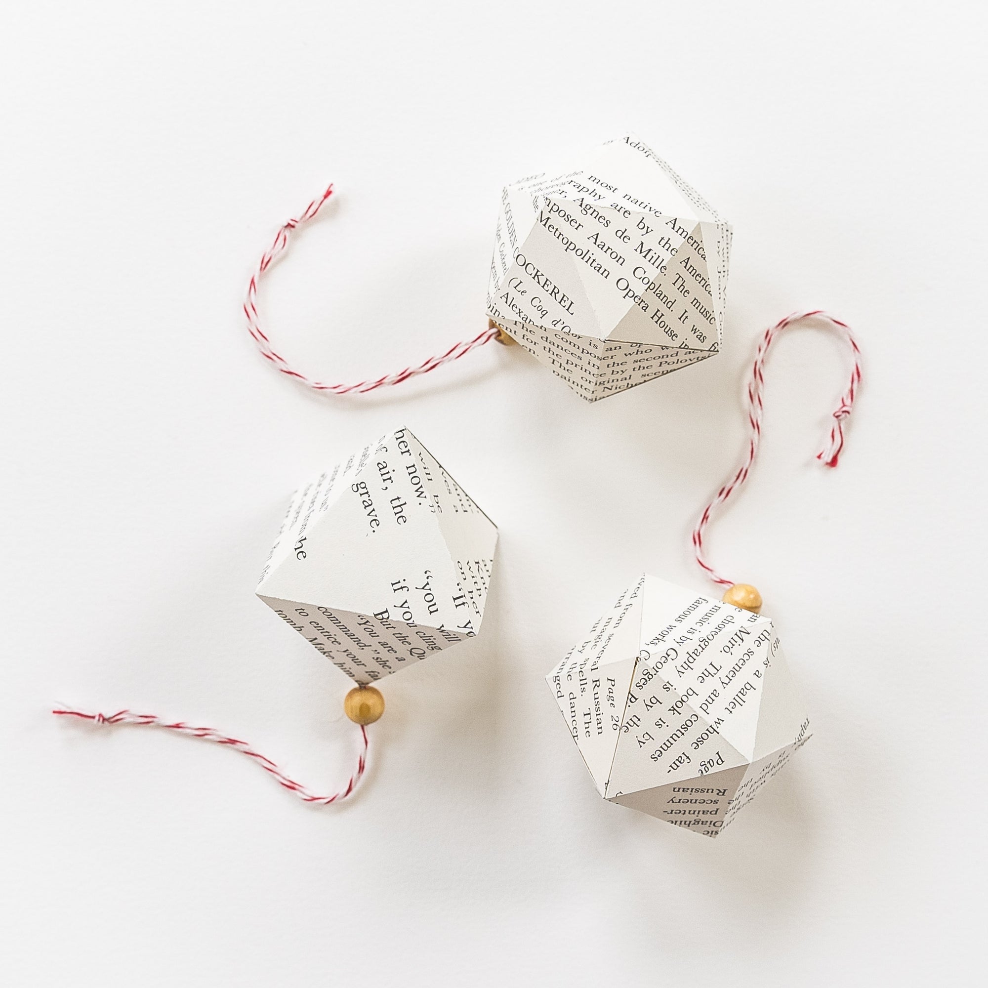 Geometric Book Ornaments