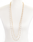 ~ Oval Pearl Rope Necklace