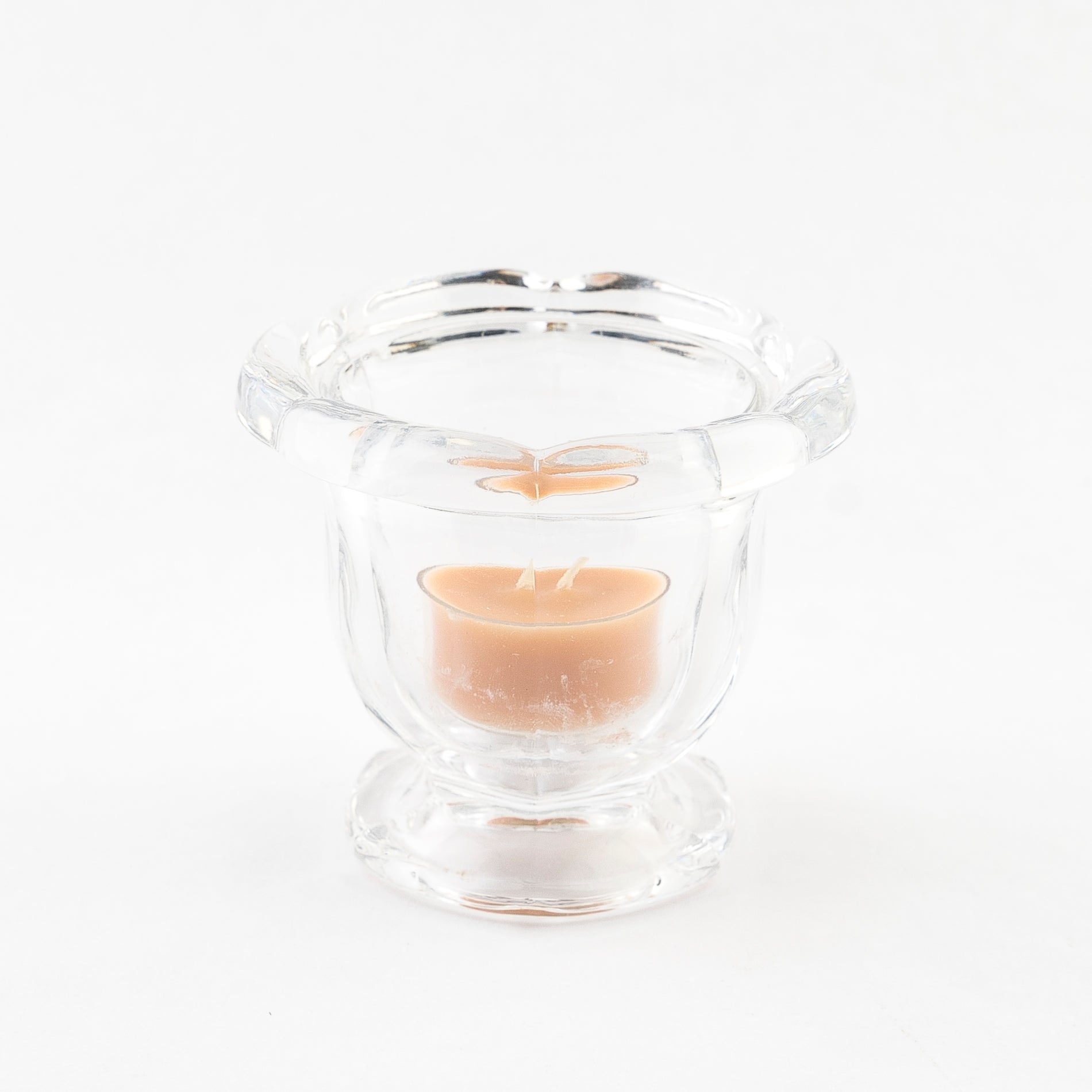 vintage glass candle holder - mother's day - home decor - household
