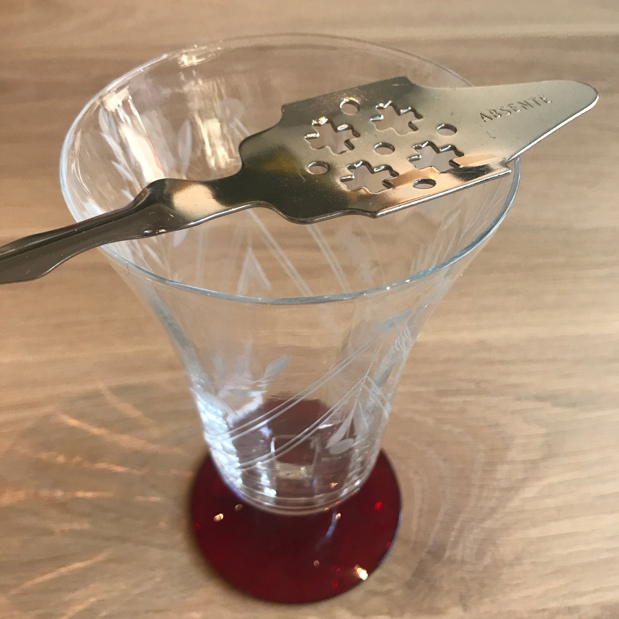 Vintage Absinthe Glass with Spoon