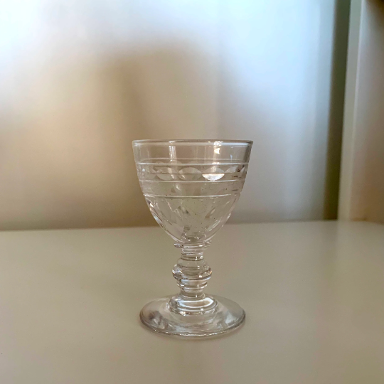 Vintage Crystal Port Glasses - set of 3