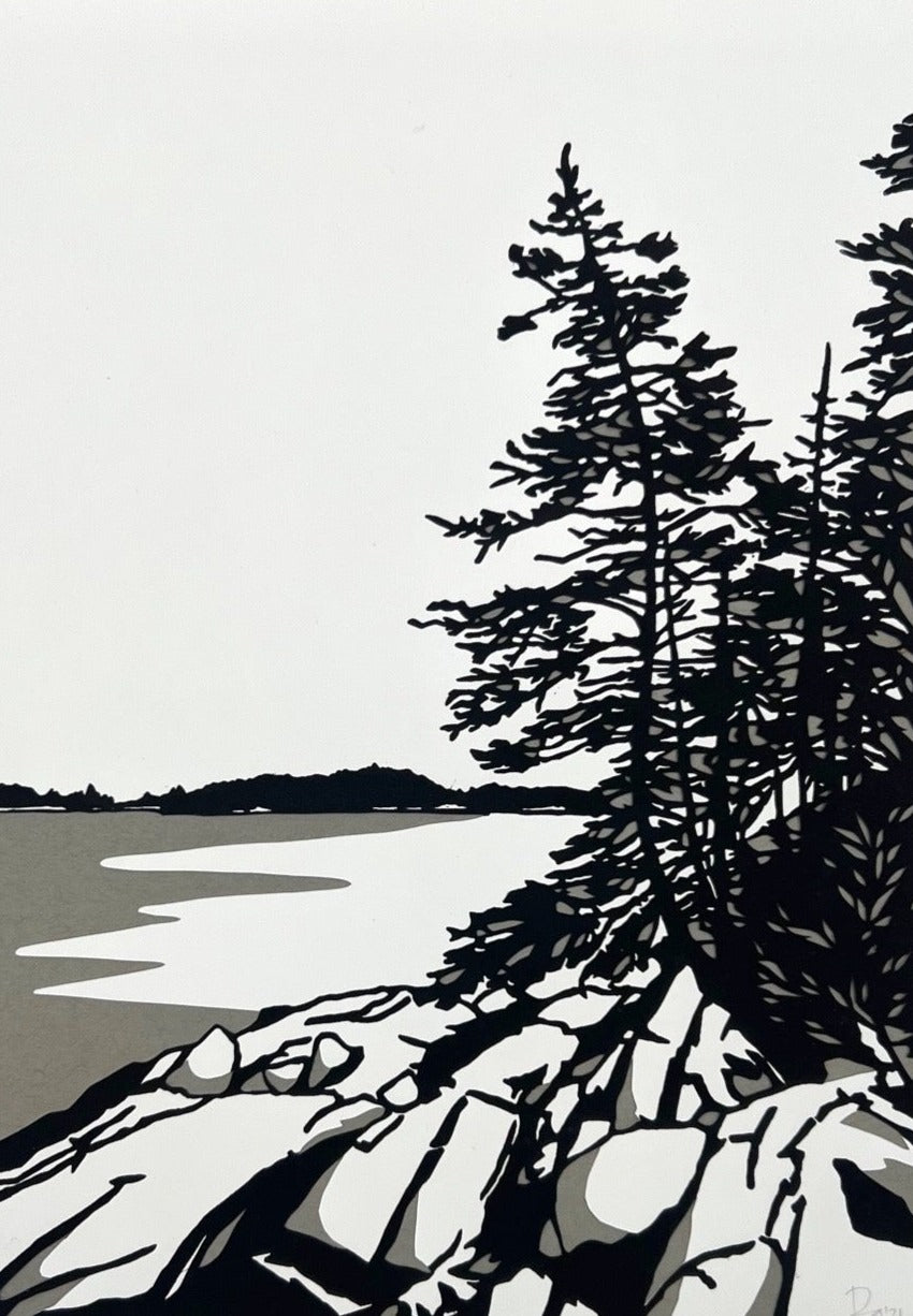 Buckle Island - Linocut Print