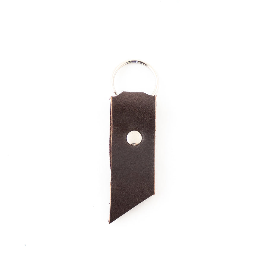Wide Leather keychain