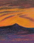 Pastel Landscape On The Mesa - Sunest by Maine Artist Elena Jahn.