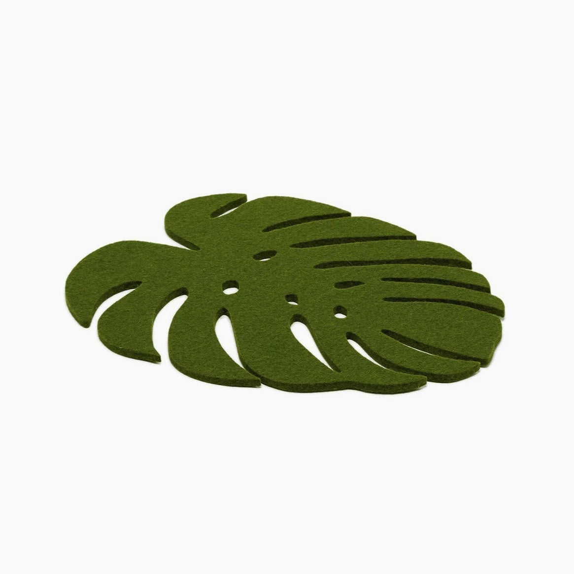 Merino Wool Felt Monstera Leaf Trivet