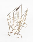 mid-century modern magazine holder - side view - vintage product found in Maine