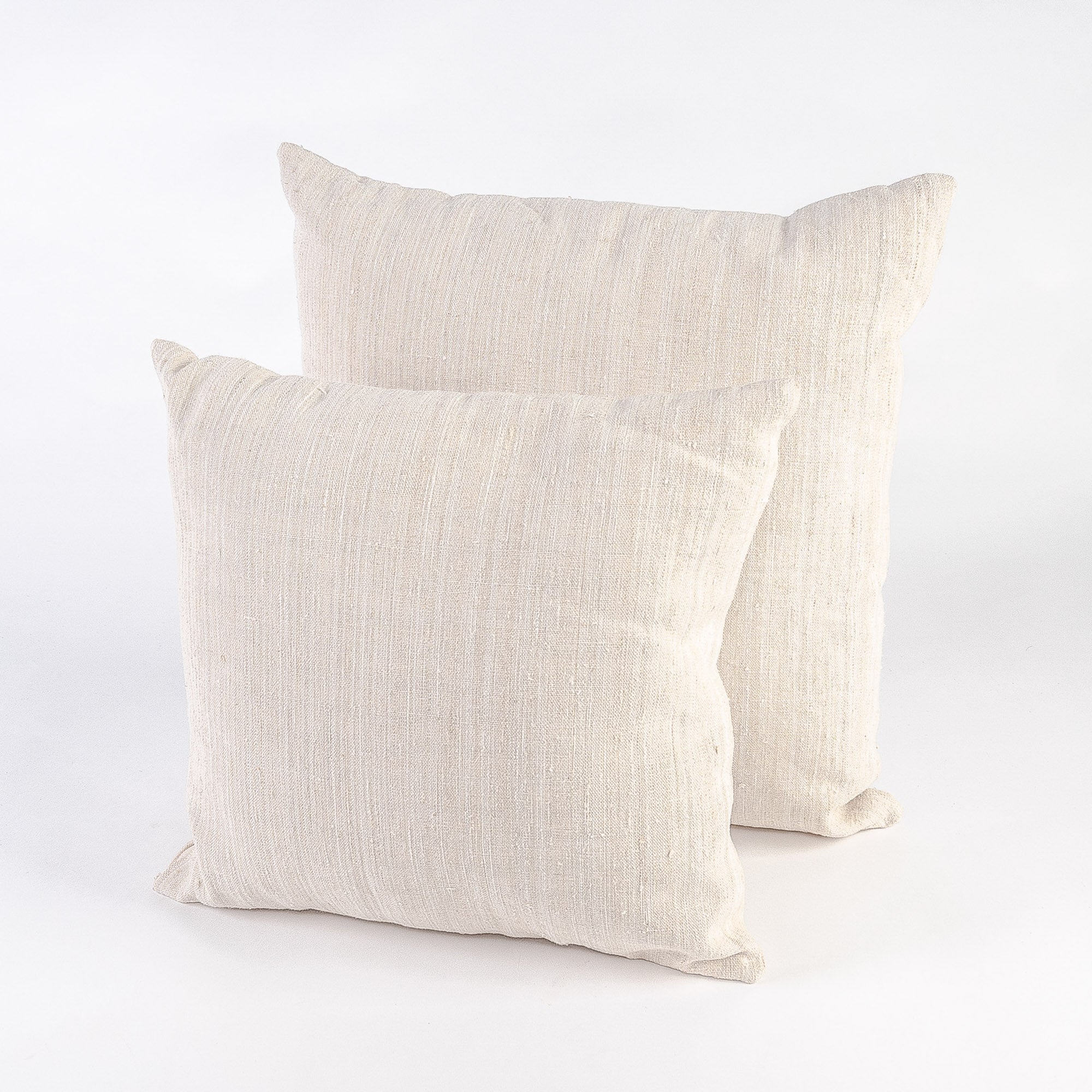 plain vintage french linen pillows - handmade - 16 or 20 inches - home decor - bed and bath
