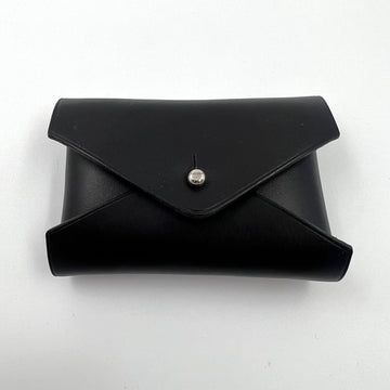 Leather Wallet Pouch - black / silver