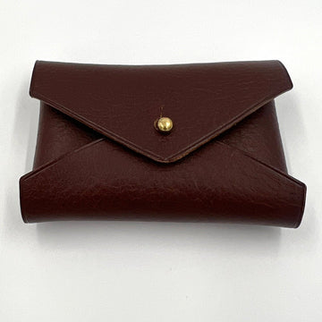 Leather Wallet Pouch - brown / brass