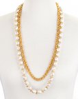 Bells and Pearls Opera Necklace Double