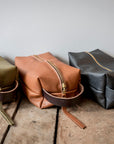 Leather Dopp Kit - sand