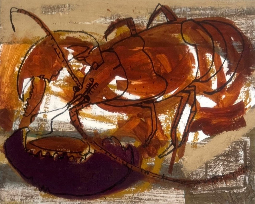 Lobster I, an oil painting by Erin McGee Ferrell