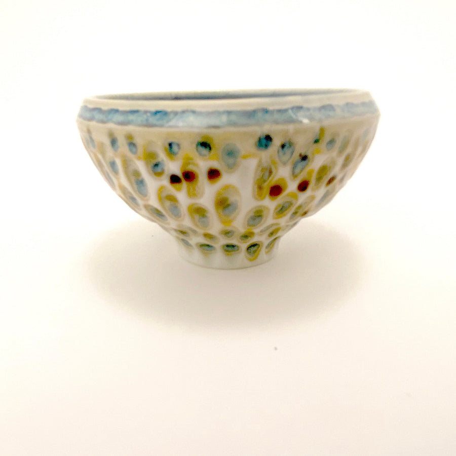 Tiny Bowl with Blue Interior