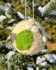 White Mistletoe Ball Ornament