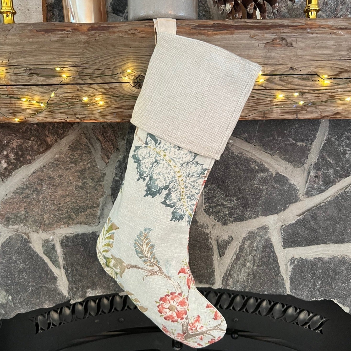 Handmade Christmas Stocking - floral – Venn + Maker