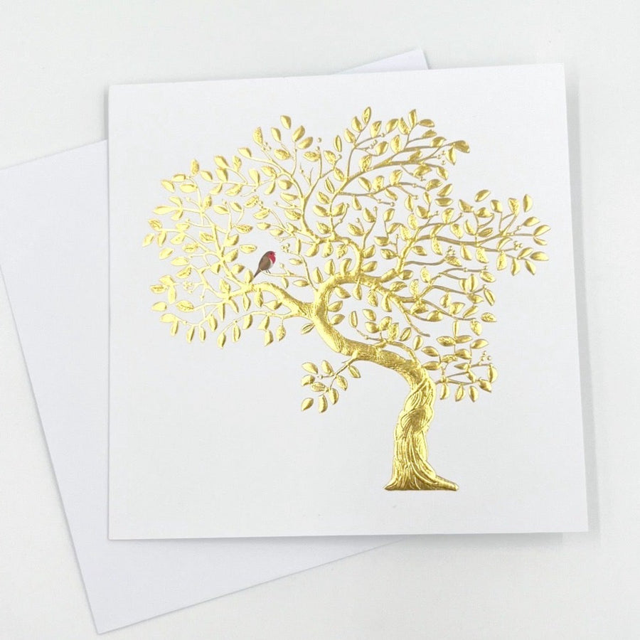 Gold Tree Greeting Card