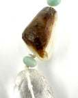 Green Chalcedony and Crystal Necklace