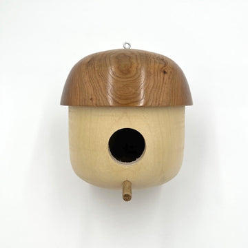 Birdhouse crafted from wood