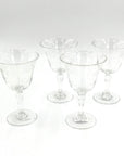 Vintage Etched Port Glasses - set of 4