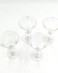 Vintage Etched Port Glasses - set of 4