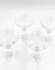 Vintage Etched  Cocktail Glasses - set of 4