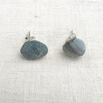 Gray Beach Stones Earrings - small II