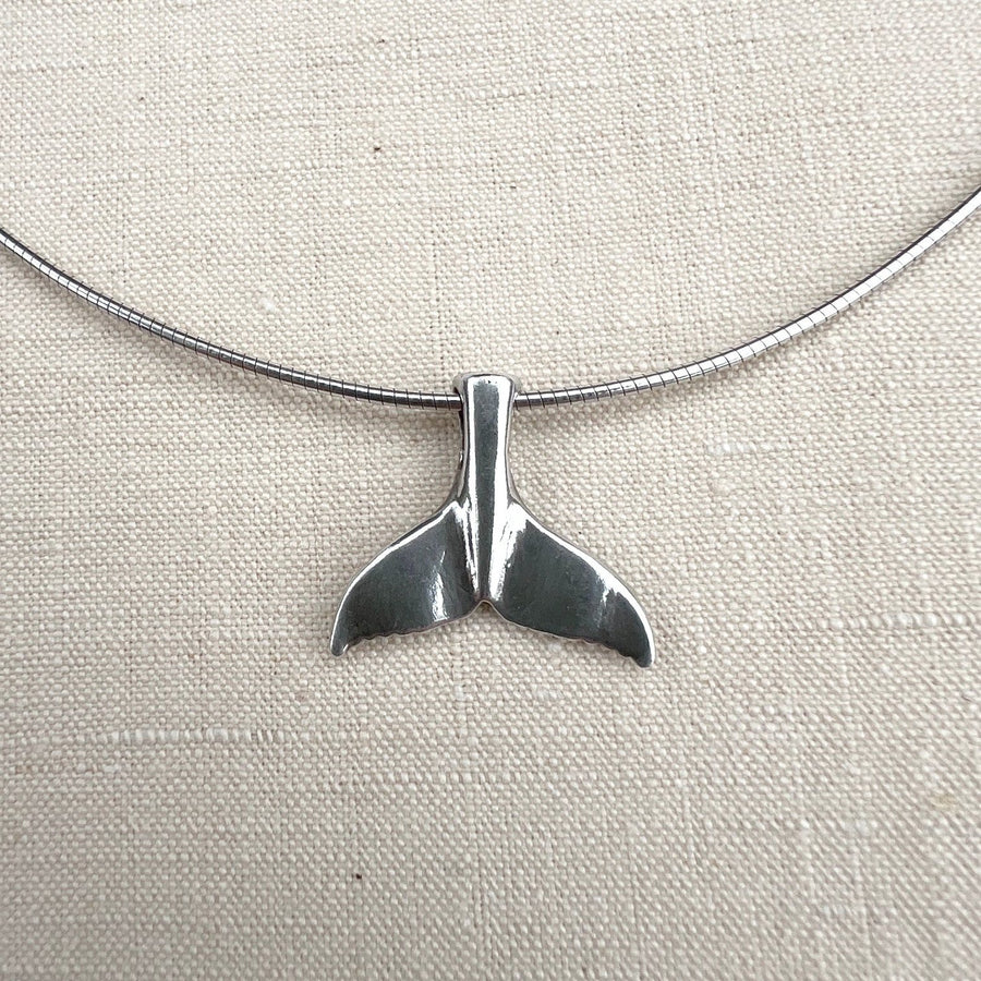 Sterling Silver Whale Tale Necklace