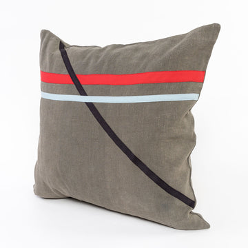 Geometry Pillow - blue, black, red