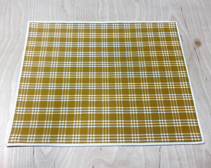 Placemats - gold and white - set of 2