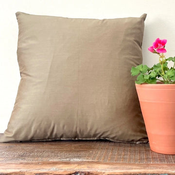 Green / Gold Satin Pillow - large