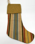 Handmade Christmas Stocking - vertical stripes