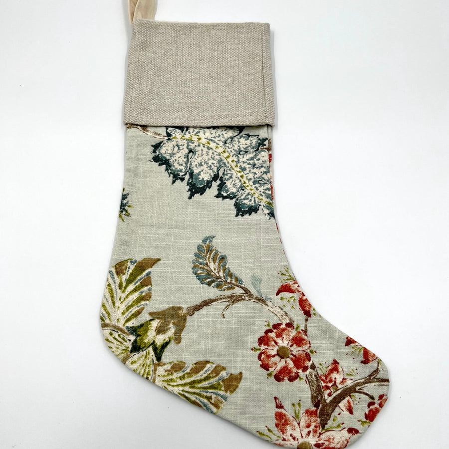 Handmade Christmas Stocking - floral