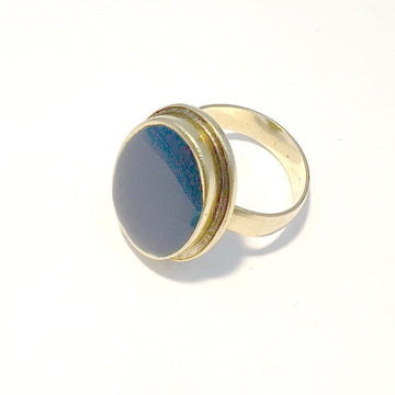 Resin Pendant Color Ring - cobalt