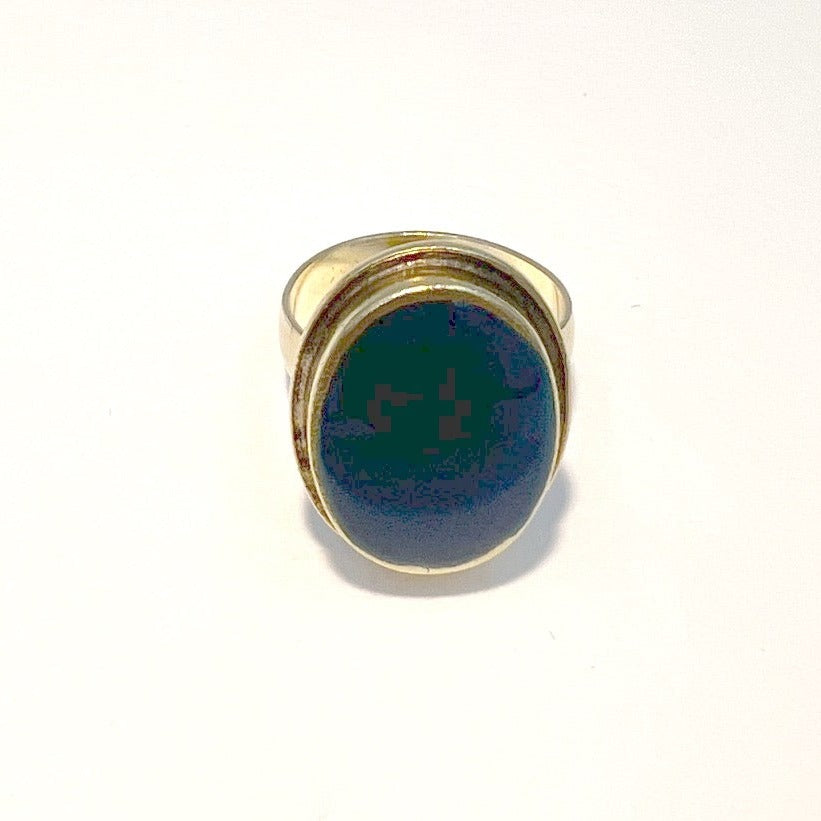 Resin Pendant Color Ring - cobalt