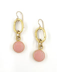 Pink Cloisonne' Pendant Earrings