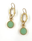 Sea-Foam Green Cloisonne' Pendant Earrings