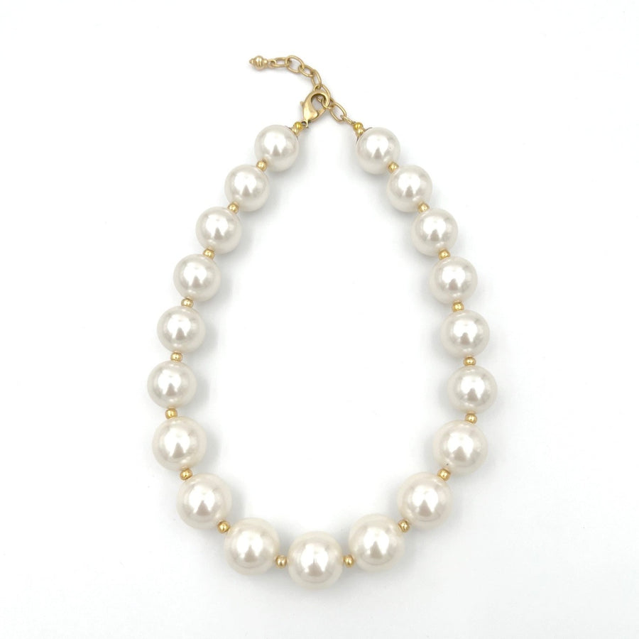 Grande Pearl Choker White Necklace
