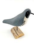 Carved Wooden Blue Warbler