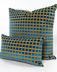 Velvet Squares Pillow - lumbar