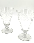 Vintage Stemmed Goblets With Octagonal Base - set of 2