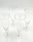 Vintage Etched Beer Glasses - set of four