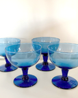 Vintage Blue Margarita Glasses