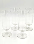 Vintage Crystal Hurricane Glasses - set of 4