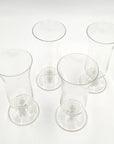 Vintage Crystal Hurricane Glasses - set of 4