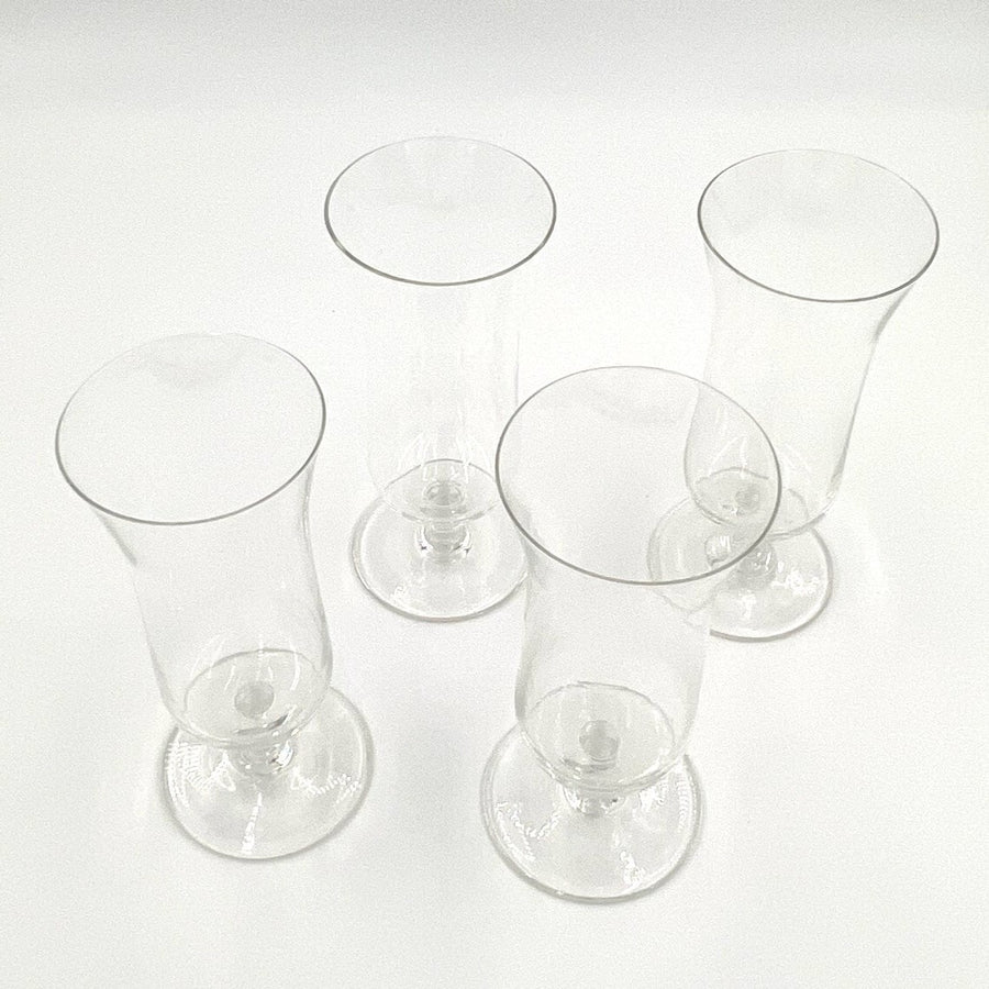 Vintage Crystal Hurricane Glasses - set of 4