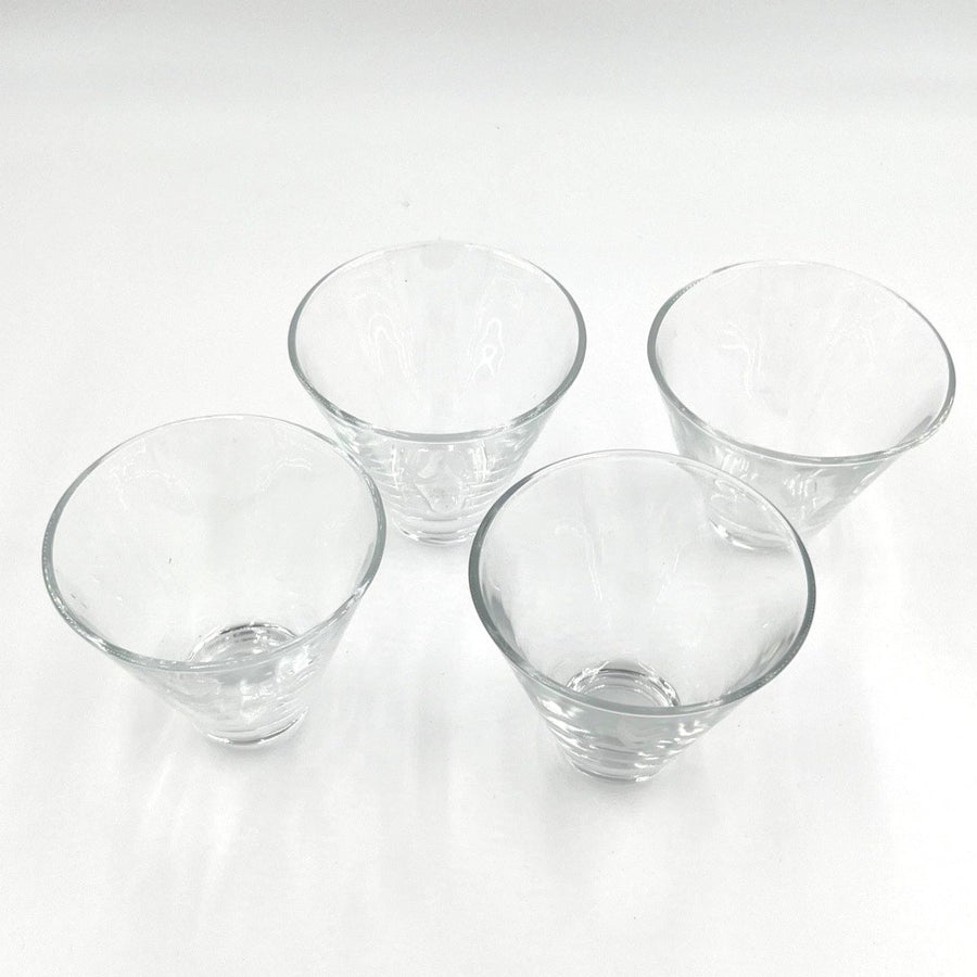 Vintage Stemless Martini Glasses by Grey Goose - set of 4